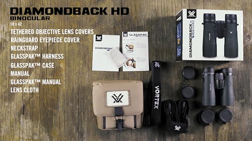 Vortex Diamondback HD 10x42 Green Binoculars - Waterproof & Shockproof