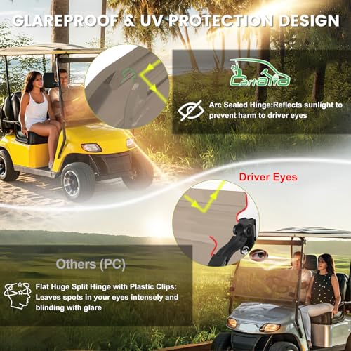 Golf Cart Windshield 3/16 inch Tinted for EZGO TXT 1995-2013 - Impact-Resistant