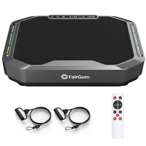 Fairgom Vibration Plate Exercise Machine with LED Display, Fitness Vibrating Lymphatic Drainage Full Body Workout Shaker for Weight Loss, Vibrate Fitness Platform with Cool Lights