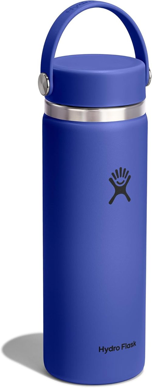 Hydro Flask Water Bottle - Insulated Stainless Steel | 20 Oz Wide Mouth Flex Lid in Capri Blue