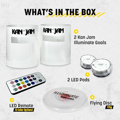 Kan Jam Illuminate LED Disc Toss Game - Outdoor Party & Night Play