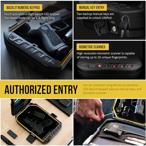 Biometric LifePod Waterproof Travel Case for Handgun & Electronic Lock - SIG SAUER Edition