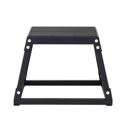 VEVOR Plyometric Jump Box, 12 Inch Plyo Box, Steel Plyometric Platform and Jumping Agility Box, Anti-Slip Fitness Exercise Step Up Box for Home Gym Training, Conditioning Strength Training, Black