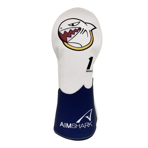 AIMSHARK Mark Golf Head Covers/Driver Cover/Fairway Wood Cover/Utility Cover (Mark Driver Cover White)