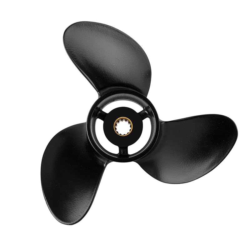 Outboard Propeller 7.8x8 RH Aluminum 3-Blade 12-Spline for 4-6HP Tohatsu Mercury Nissan