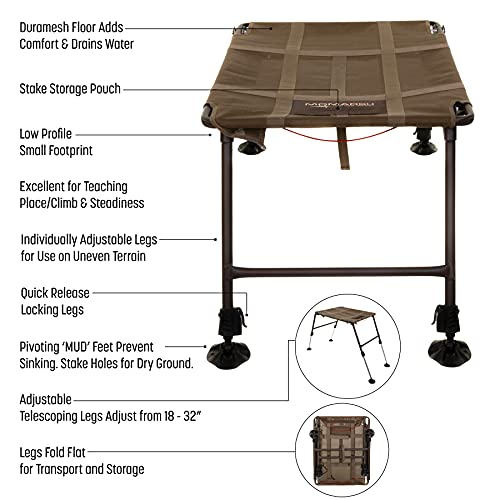 Momarsh Final Stand Adjustable Dog Training & Hunting Platform | Elevated Pet System, Mud Feet, 150lb Capacity