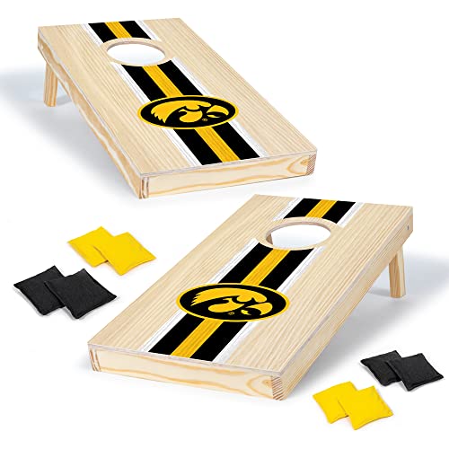 Iowa Hawkeyes Travel Cornhole Set - Portable 1'x2' NCAA Official Game