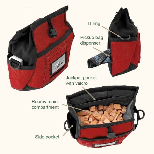 Dog Training Bag with Belt - Black - Professional Dog Trainer Accessory
