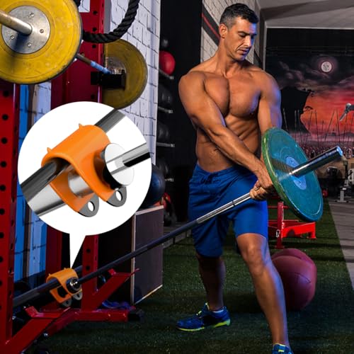 Orange 2-Pack Landmine Attachment for Barbell & Dumbbell Conversion - Versatile Gym Accessory