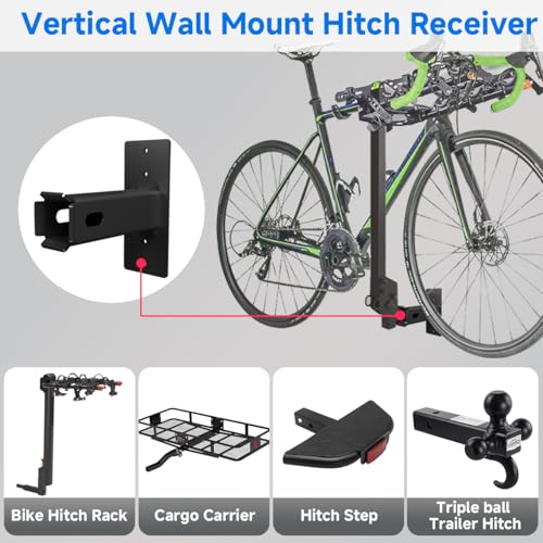 Wall Mount Bike Rack Hitch Cargo Carrier Storage Organizer Heavy Duty 300 lbs