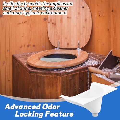 Semi-Circular Urine Diverter for Compost Toilets with Stainless Steel Sink Lid