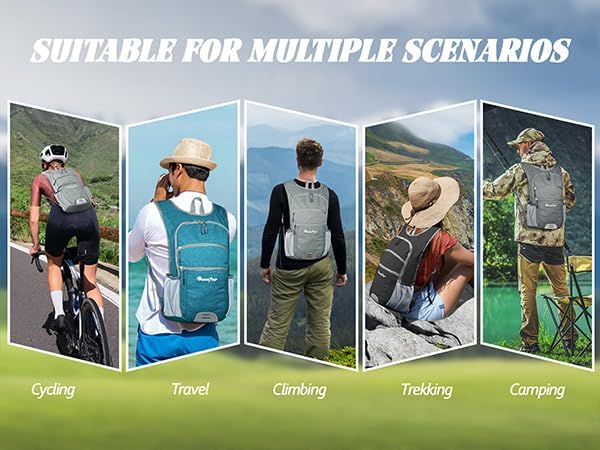Seektop 20L Hiking Backpack - Ultra Lightweight Waterproof Travel Bag | Foldable Day Pack for Outdoor Adventures