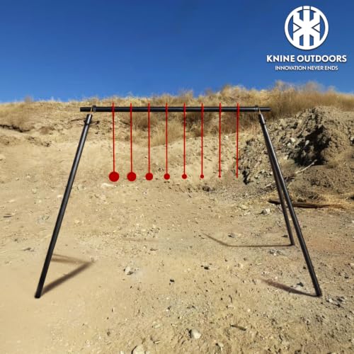 KNINE OUTDOORS AR500 Steel Spinning Shooting Target with Stand - .22 Rimfire Compatible