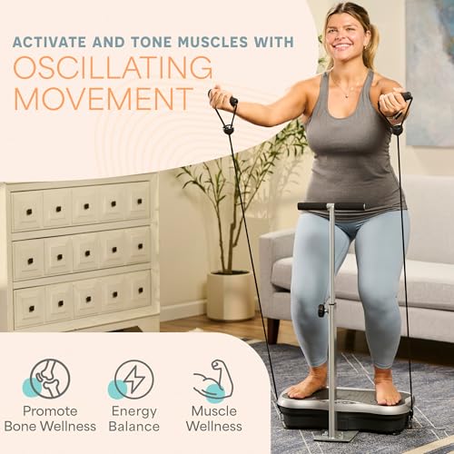 Lifepro TrimLite Vibration Plate with Handles & Magnetic Acupoints - Gray