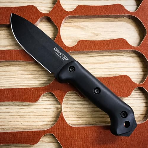 Fixed Blade Hunting & Camping Knife 5.25-Inch Drop Point 1095 Cro-Van Steel