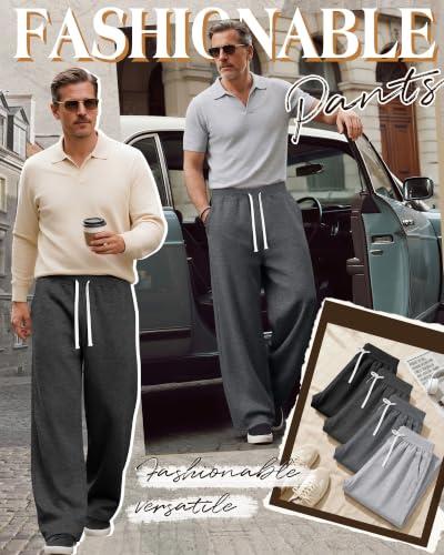 Men's Open Bottom Sweatpants with Pockets - Casual Activewear