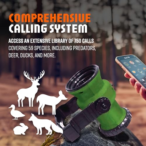 iHunt Electronic Game Call & Bluetooth Speaker Combo with App, 750 Animal Calls, Rugged & Portable