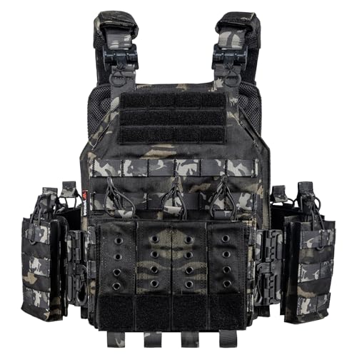 vAv YAKEDA Camo Tactical Outdoor Carrier Vest - Black 40