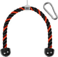 Yes4All Deluxe Tricep Rope - Adjustable 27 & 36 Inch Cable Attachment for Gym Pulley System | 4 Colors Available