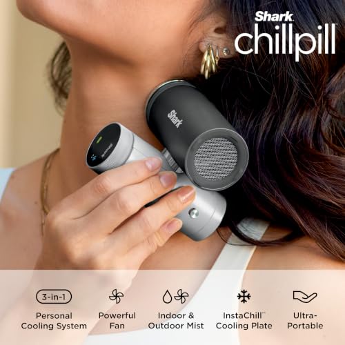 Shark ChillPill 3-in-1 Personal Cooling Fan with Mist & Cryo Plate - Carbon Variant