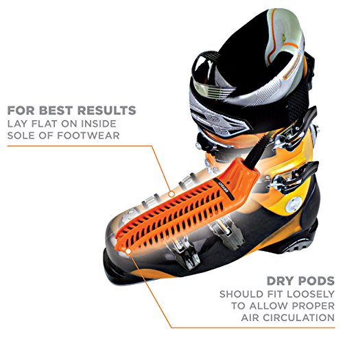 Travel Shoe Dryer and Warmer - DryGuy Portable Boot & Shoe Dryer, One Size - Orange & Black
