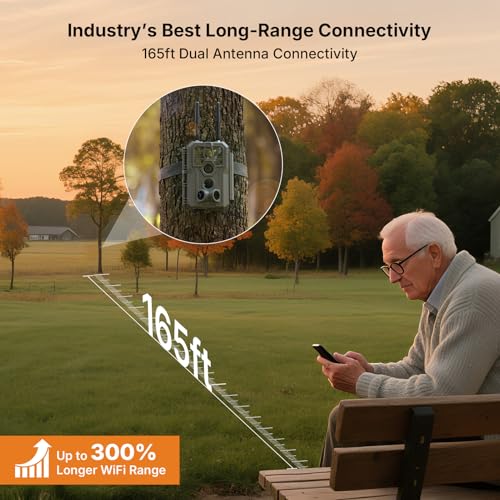 GardePro E8 2.0 Pro Trail Camera with WiFi & 4K Video - Dual Antennas