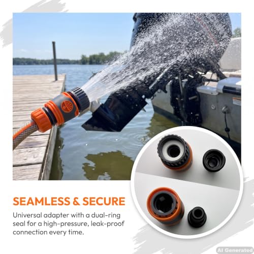Quick Connect Flush Kit for Sea-Doo Kawasaki 4-Stroke Watercraft Adapter