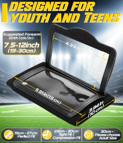 Football Wristbands with Play Windows & Quick Flip Access - Black 22pcs, Sports Coaching Aid