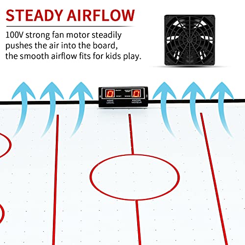 GOOSO Green/Black 38-Inch Kids Air Hockey Table with Pucks & Paddles