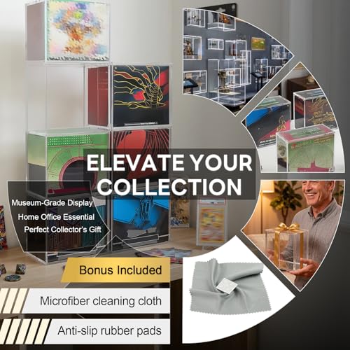 Elite Trainer Box Acrylic Case 4 Pack 8mm+5mm Magnetic UV Protection Organizer