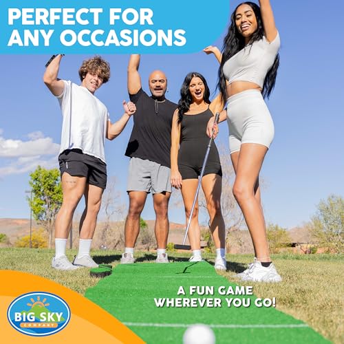 MD Sports 12 Ft. Big Sky Golf Putting Green Game - Practice & Party Fun