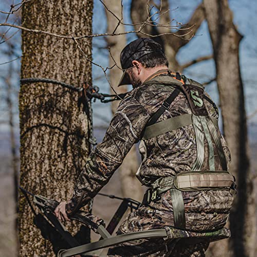 Men's Safety Hunting Harness with MOLLE System - Medium, Black