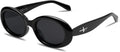 SOJOS Polarized Retro Oval Sunglasses - 90s Vintage Style with UV400 Protection | Unisex Tiny Frames