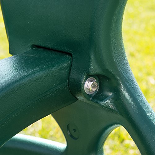 Heavy Duty 2-Person Outdoor Glider Swing with Coated Chains - Green