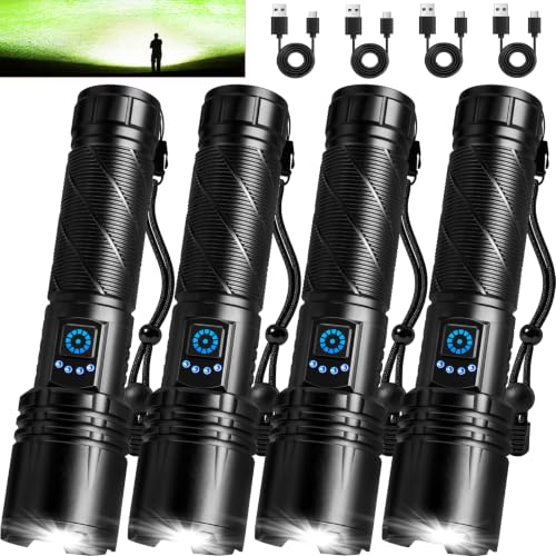 Super Bright Rechargeable LED Flashlight 99000LM, Waterproof, 5 Modes, 1500m Beam