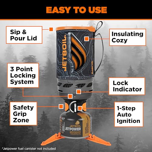 Jetboil Flash Java 1.0L Backpacking Stove & French Coffee Press - Topo Edition