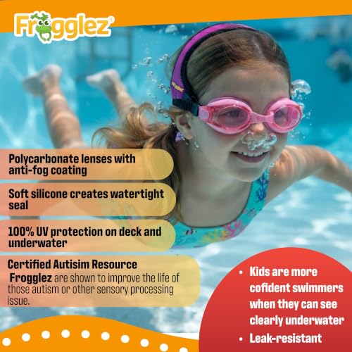 Kids Anti-Fog Swimming Goggles with Comfort Strap - Ages 3-10