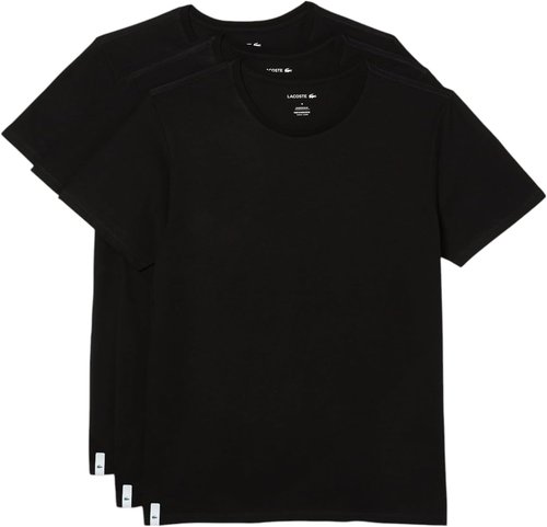 Lacoste Men's Crew Neck Undershirt - 100% Cotton Regular Fit | 3-Pack Essentials