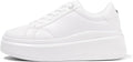 LUCKY STEP Women's Platform Sneakers - Faux Leather Casual Tennis Shoes for Comfortable Walking