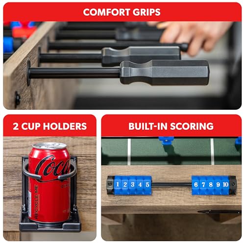 GoSports Oak 48-Inch Foosball Table - Modern Home & Game Room Edition