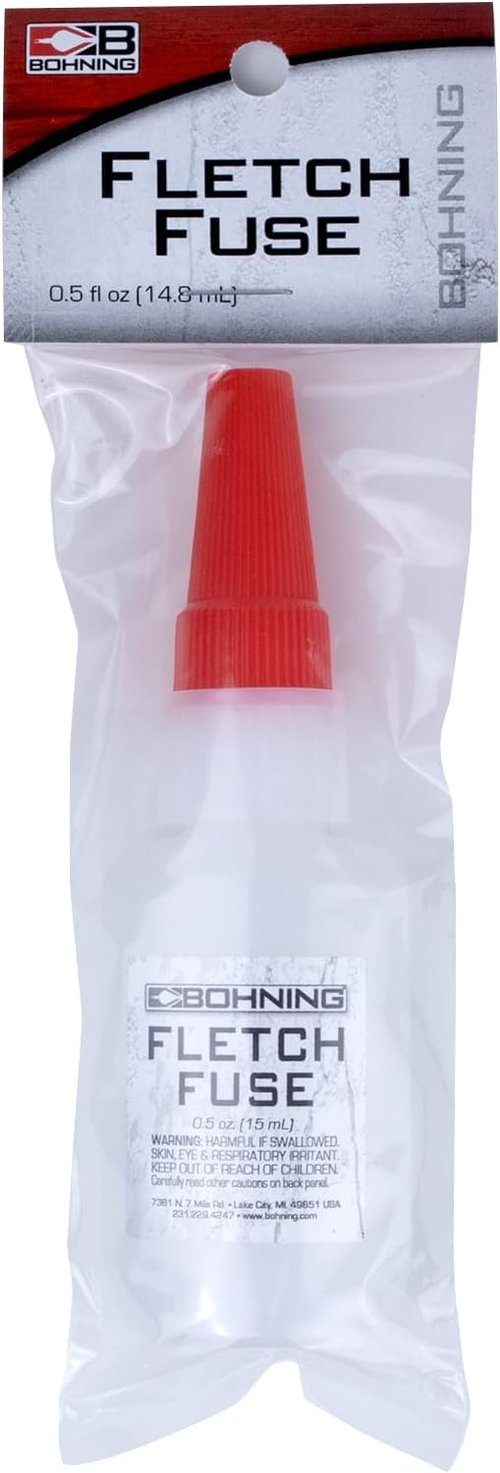Bohning Fletch Fuse Instant Glue - Strong Adhesive for Fletching Arrows | 1/2 Oz