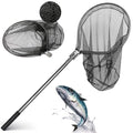 Heavy Duty Large Rubber Fishing Net with Telescoping Handle 67-100in for Saltwater Fishing