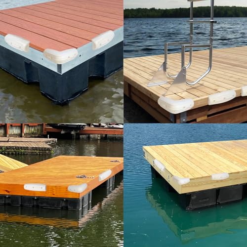 White Boat Dock Bumpers 6 Pack - Soft UV-Resistant Marine Fender for Docking