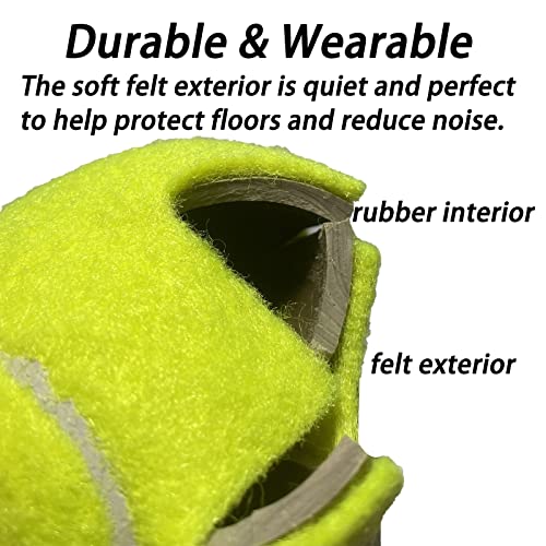 Pre-Cut Tennis Balls for Walkers - Yellow Walker Glides for Seniors