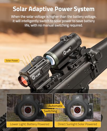 CVLIFE Solar & 5X Magnifier Combo for Rifles