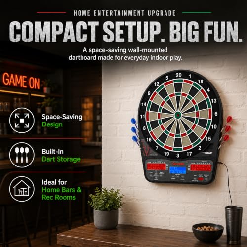 Viper Electronic Soft Tip Dart Board with Automatic Scoring - 15.5 Inch Regulation Size, 50 Games