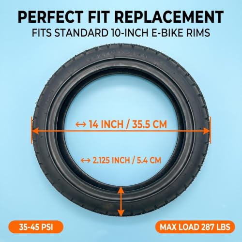 14x2.125 Tubeless Tire for Electric Scooters & E-Bikes - 60% Natural Rubber, Explosion-Proof, Angled Valve - Variation 1