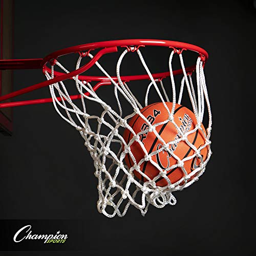 Champion Sports Pro-Style Rubber Basketball 28.5 Inch - Orange, Intermediate Size 6