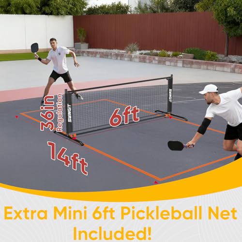 Black Portable Pickleball Rebounder Net with Kitchen System and Carry Bag