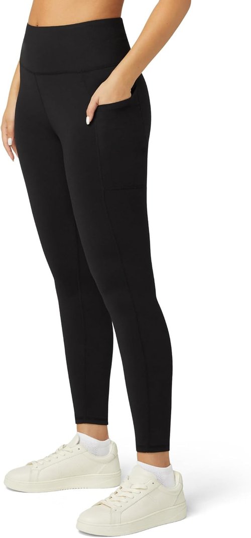 No Nonsense Women's Workout Leggings - High Waist Tummy Control with Pockets | Athletic Yoga Pants